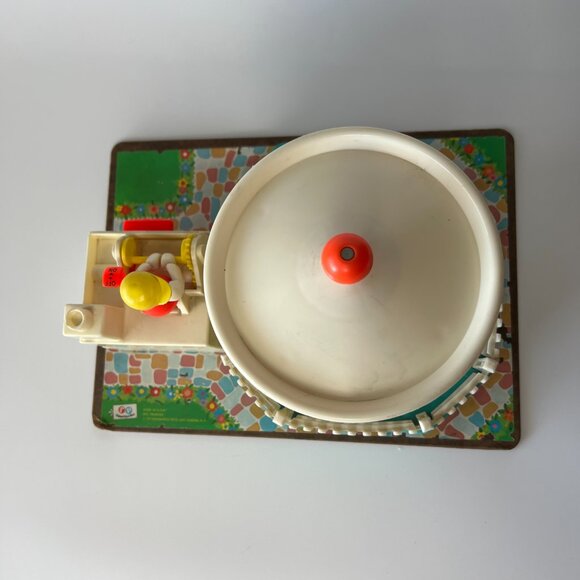 Vintage 1964 Fisher Price Little People Musical Merry Go Round Music Works - Picture 9 of 12